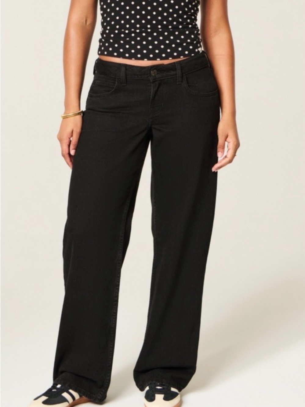 NWT Hollister Black low rise baggy Jeans